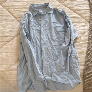 Zara Light Blue Casual Button-Down Shirt